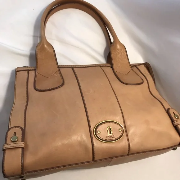 Fossil Vintage Re-Issue Camel Leather Satchel - Picture 5 of 7